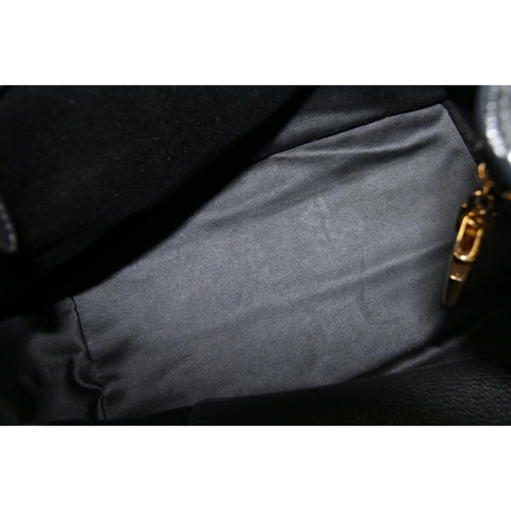 Miu MIu Handbag Madras Black Leather Shoulder Crossbody - Picture 8 of 10